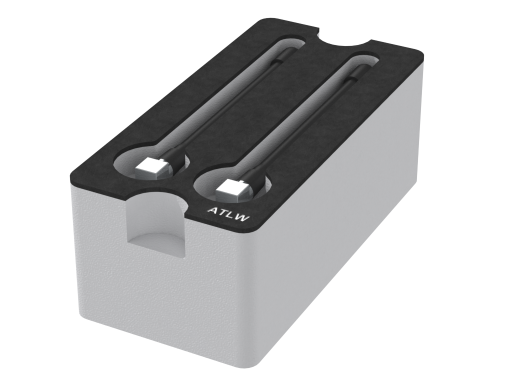 Santosom Foam Insert, 2x 1/4" Wave antenna