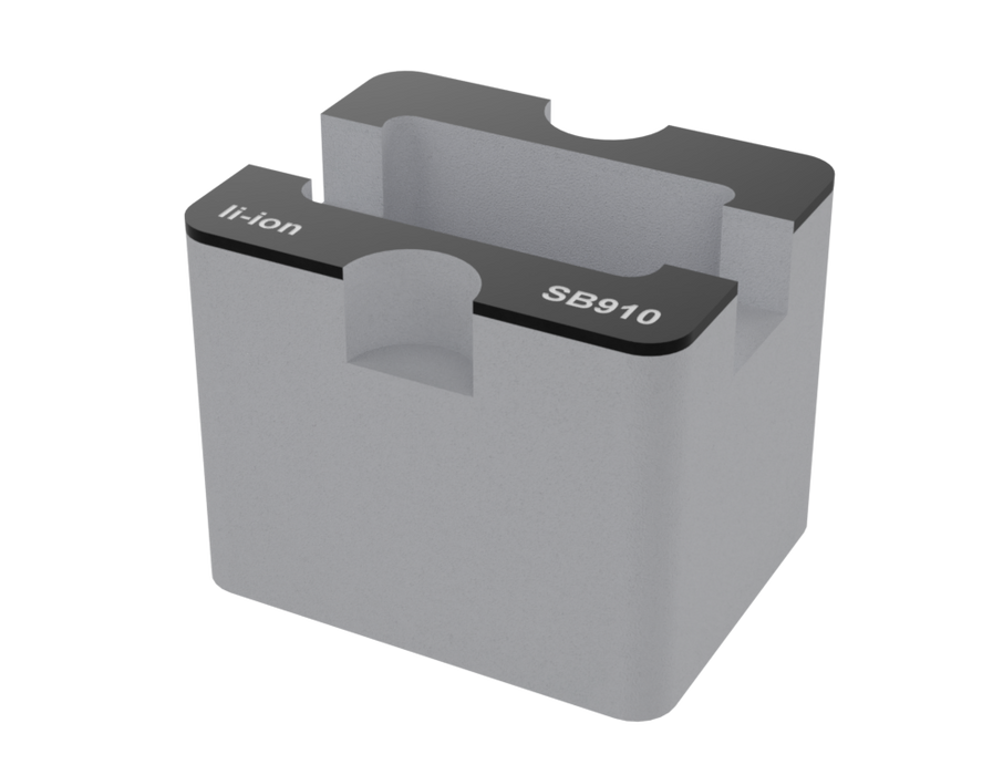 SANTOSOM Foam Insert, Shure 2x SB910 (li-ion) (8x6x6cm)