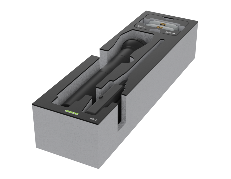 SANTOSOM Foam Insert, Shure 2x SB910 (li-ion) (8x6x6cm)