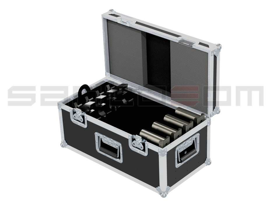 Santosom Rigging Flight case, 4x Nexo "U" Braquet for PS10 + clamps