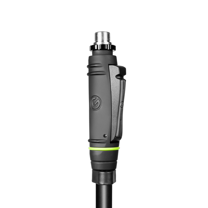 Gravity Microphone Stand with Round Base and One-Hand Clutch