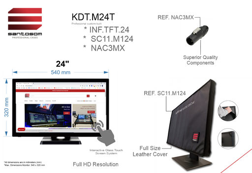 SANTOSOM IT Kit, Monitor touch 24" + cover + True + access.