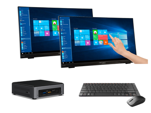 Santosom KIT INTEL NUC i3 10 M2 NVME DDR4 + 2 x Touch FHD