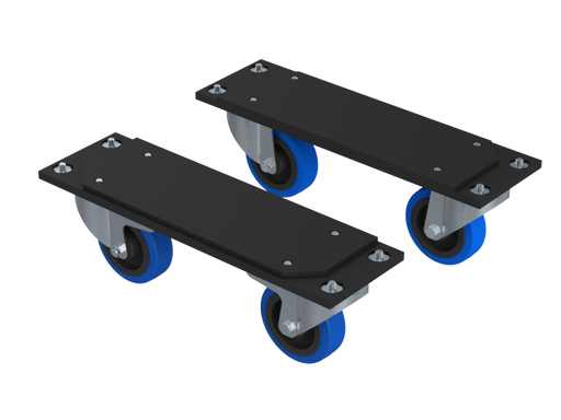 Santosom Kit 2 wheel Support + 4 Wheels 100mm (2 With Brake)