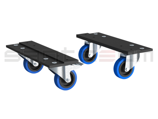 Santosom Accessory Kit 2 wheel Support + 4 Wheels 100mm (2 With Brake)