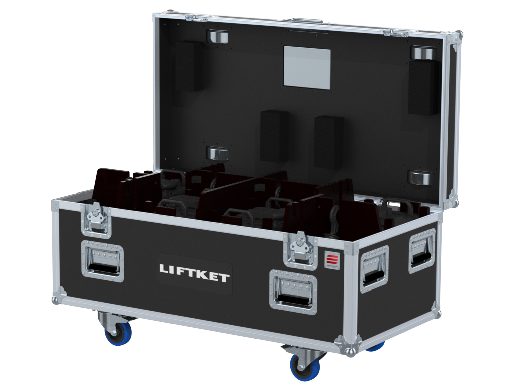 Santosom Rigging Flight case PRO, 4x LIFTKET STAGEKET 250Kg