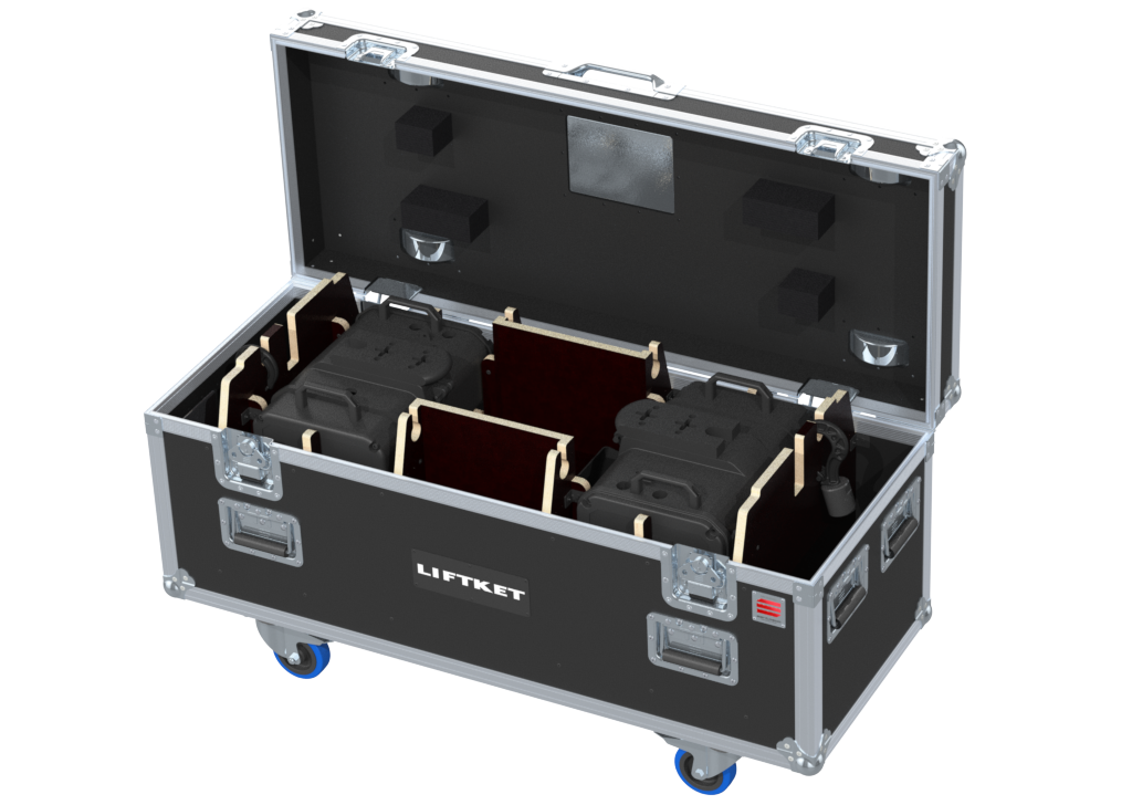 Santosom Rigging Flight case PRO, 2x LIFTKET \ CHAINMASTER 1T D8 (MB4.