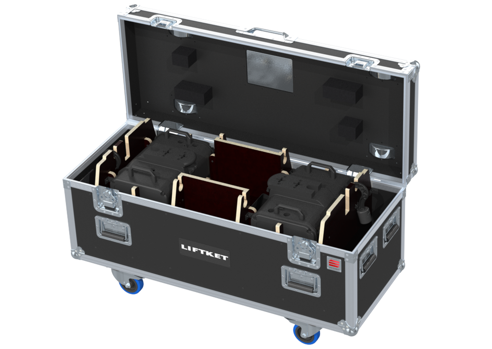 Santosom Rigging Flight case PRO, 2x LIFTKET \ CHAINMASTER 1T D8 (MB4.
