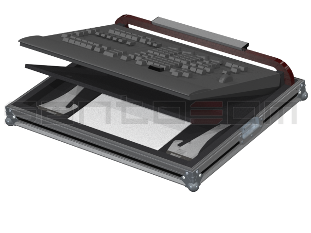 Santosom Lighting controller Flight Case, MA onPC Command Wing + Tablet Holder