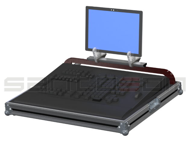 Santosom Lighting controller Flight Case, MA onPC Command Wing + Tablet Holder