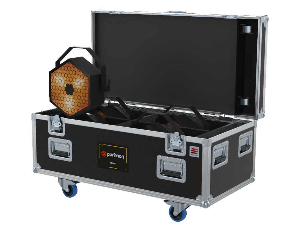 Santosom Projector Flight case PRO, 4x Portman P3 EVO