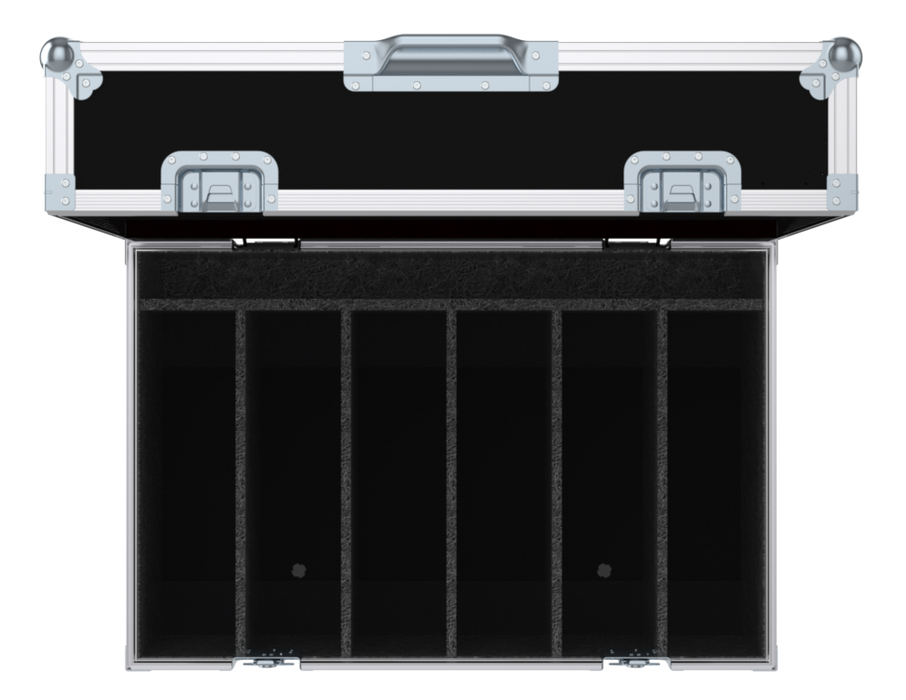 SANTOSOM Flight case PRO, 6x Prolights Sunrise 2 (clamps on)