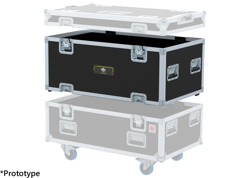 SANTOSOM LED WASH Flight case PRO-AS Extension, 4x Chauvet STRIKE V