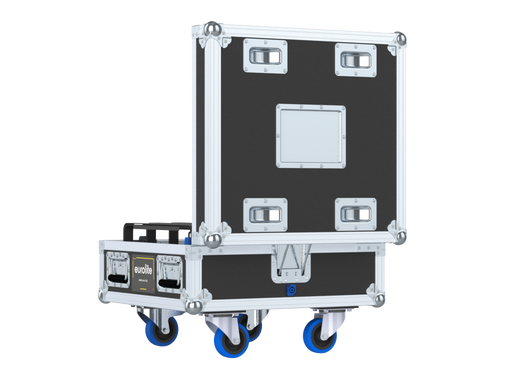 SANTOSOM Flight case PRO, 6x Eurolite AKKU Bar-6 QCL (with charger)