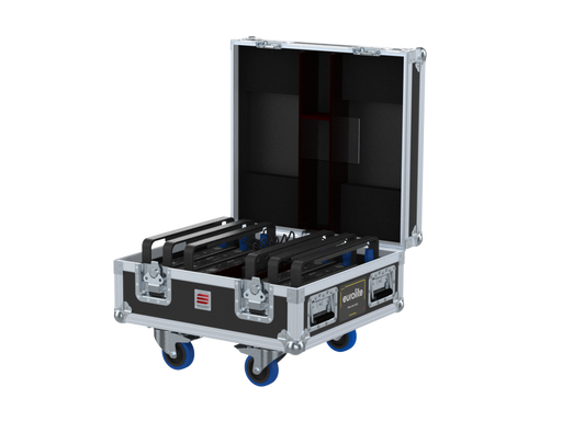 SANTOSOM Flight case PRO, 6x Eurolite AKKU Bar-6 QCL (with charger)