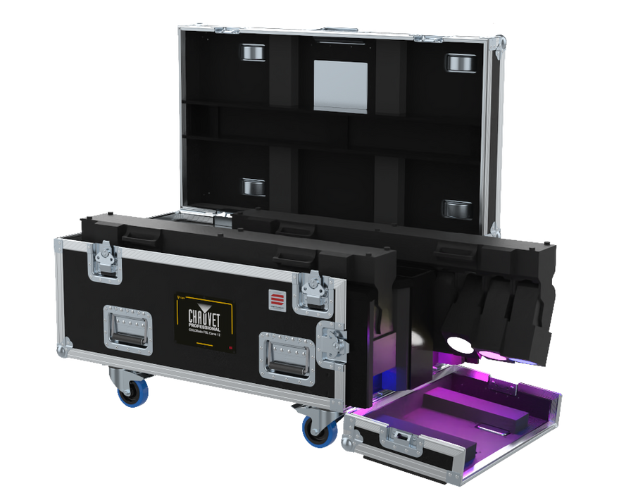 SANTOSOM LINEAR BAR Flight case PRO, 2x Chauvet COLORado PXL CURVE Bar12