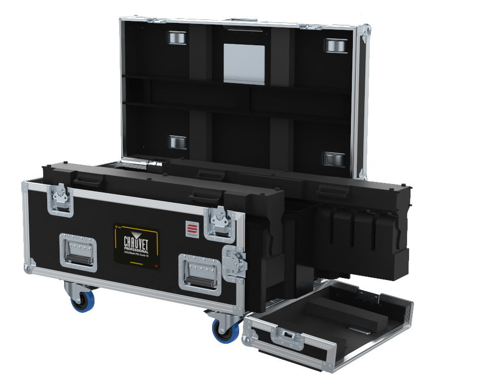 SANTOSOM LINEAR BAR Flight case PRO, 2x Chauvet COLORado PXL CURVE Bar12