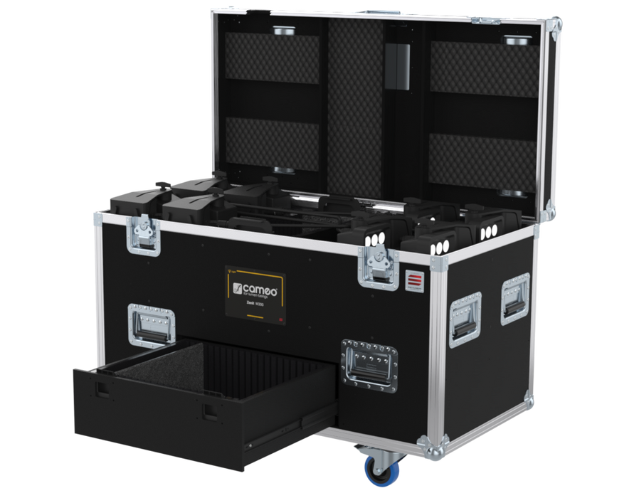 Santosom Projector Flight case, 8x Cameo Zenit W300/B200 (377x140x256)