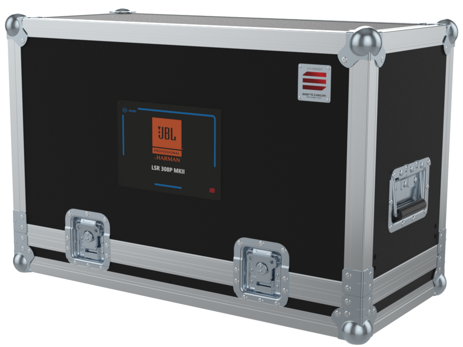 SANTOSOM Flight Case, 2x JBL LSR 308P MKII