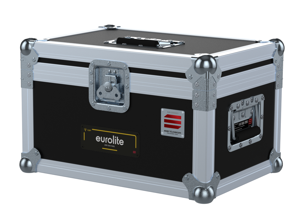 SANTOSOM Hand case M1, 2x EUROLITE LED CLS-9 QCL
