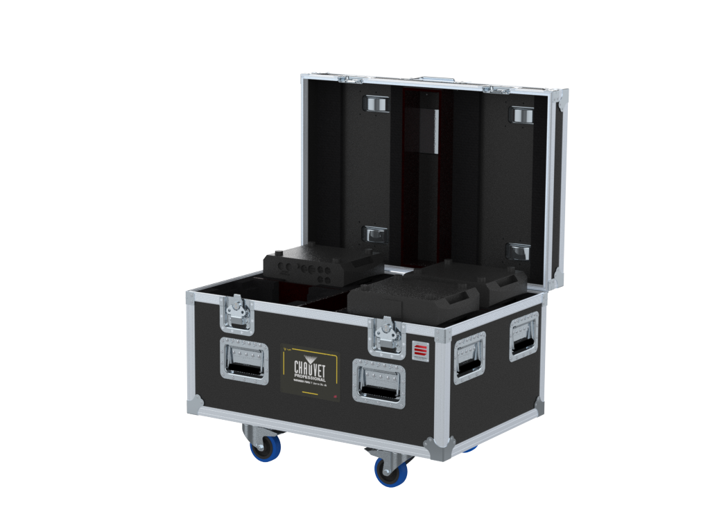 SANTOSOM Moving Head Flight Case PRO, 4x Chauvet Maverick Force 2 BeamWash