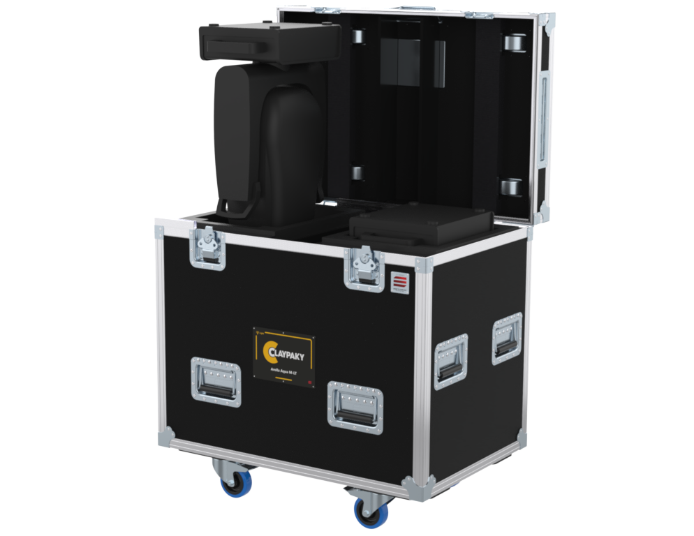 SANTOSOM Flight case PRO, 2x ClayPaky Arolla Aqua M-LT (no foam, DVCS
