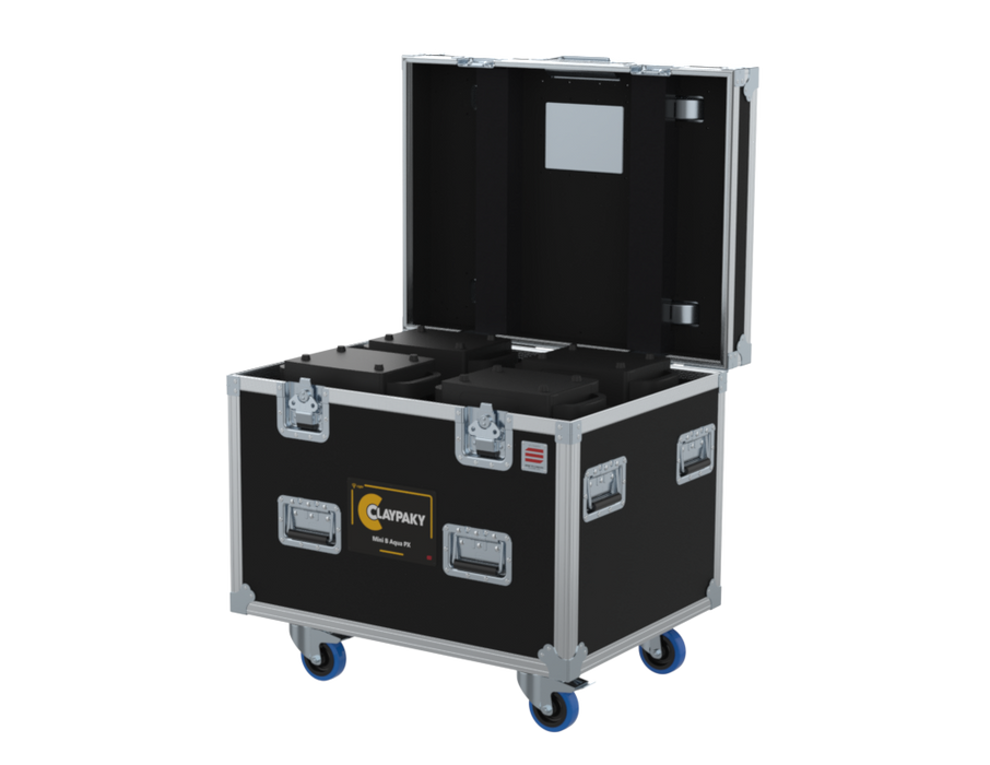 Santosom Moving Head Flight case PRO, x4 Claypaky Mini B Aqua PX (No Foam)