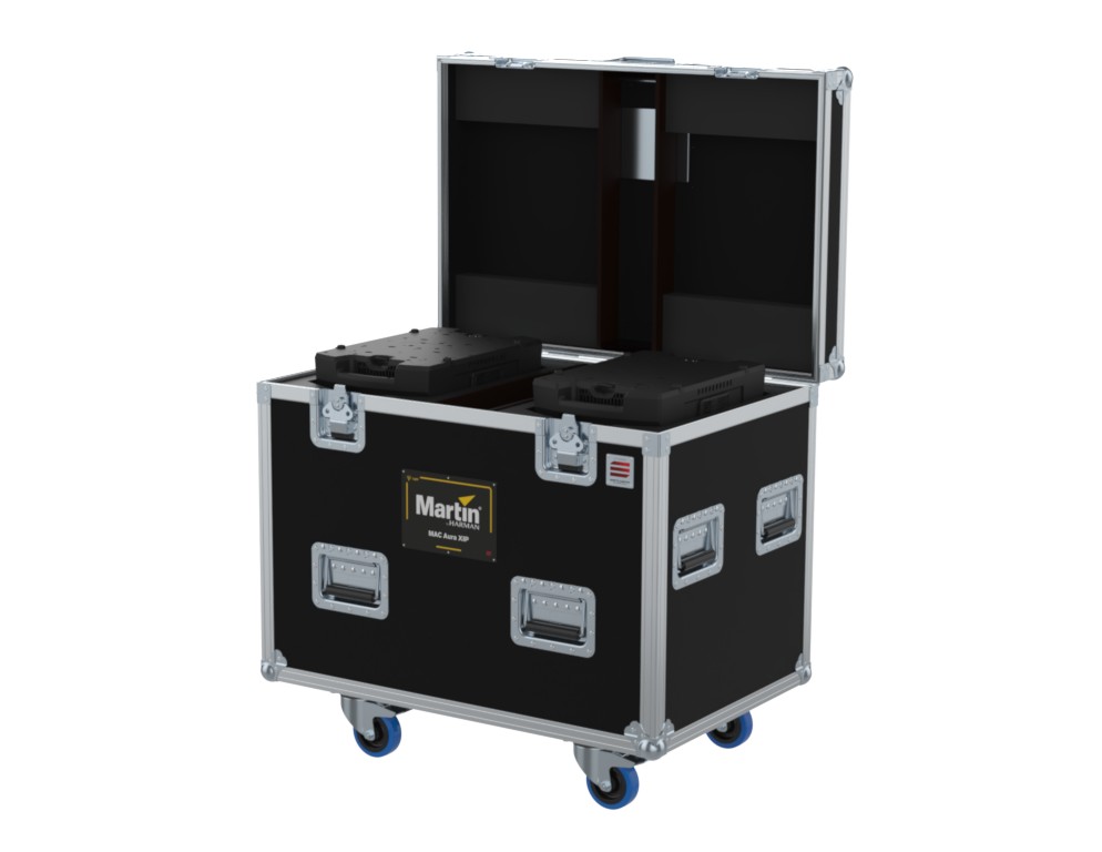 SANTOSOM Moving Head Flight case PRO, 2x AURA RAVEN XIP (no foam Shell)