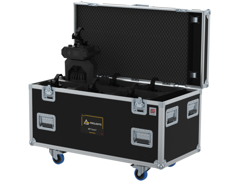 Santosom Moving Head Flight case PRO, 6x PROLIGHTS Jet Wash7 (Calmps On)