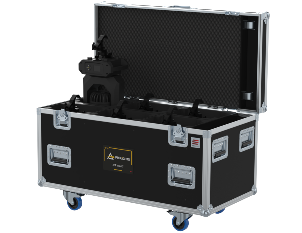 Santosom Moving Head Flight case PRO, 6x PROLIGHTS Jet Wash7 (Calmps On)