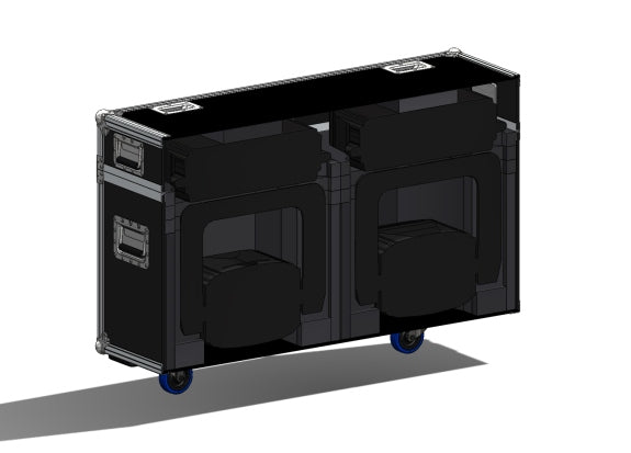 Santosom Moving Head Flight Case PRO, 2x Robe 1200 AT Color Spot