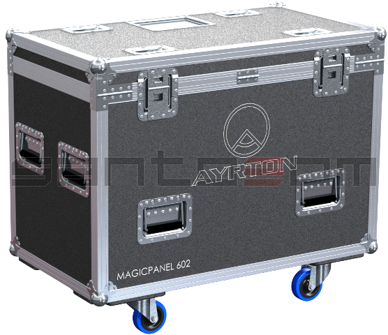 Santosom Moving Head Flight Case, 2x Ayrton Magicpanel 602 (No Foam Shell)
