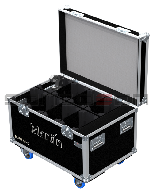 Santosom Moving Head Flight Case PRO, 8x Martin Rush MH 2 Wash