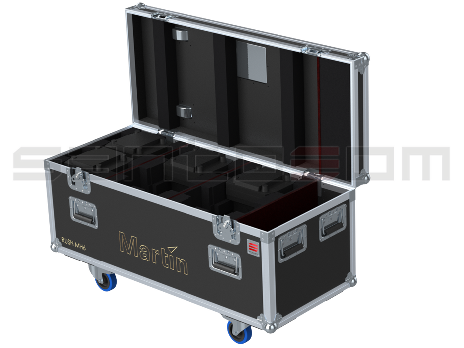 Santosom Moving Head Flight case PRO, 6x Martin Rush MH6
