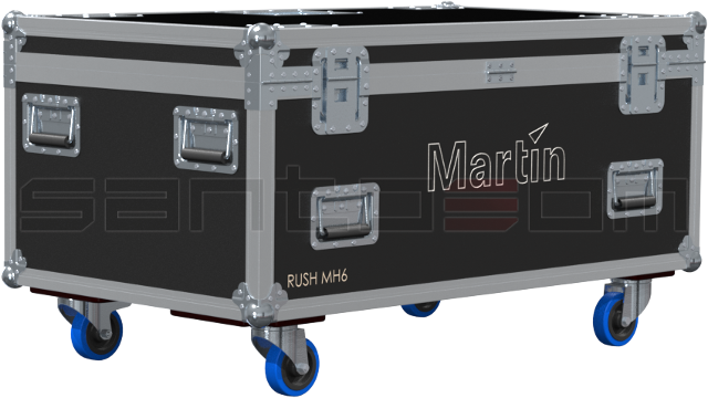 Santosom Moving Head Flight case PRO, 8x Martin Rush MH6