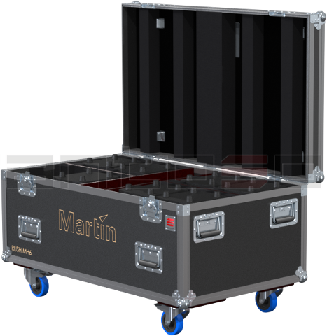 Santosom Moving Head Flight case PRO, 8x Martin Rush MH6