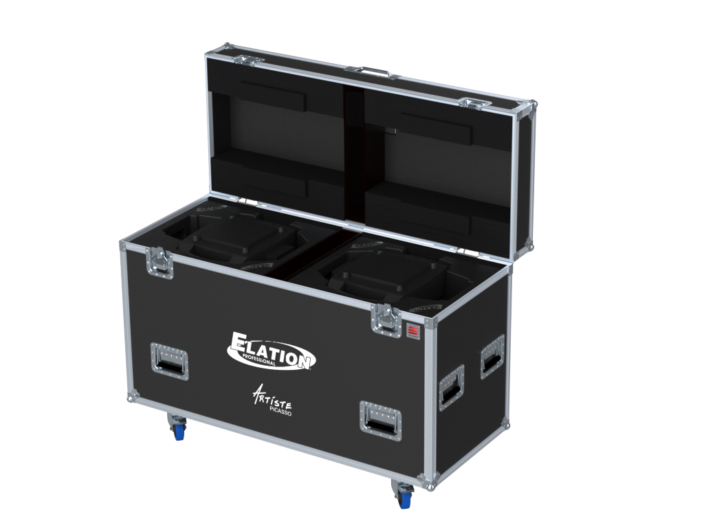 Santosom Moving Head Flight case, 2x Elation Picasso (No Foam shell)