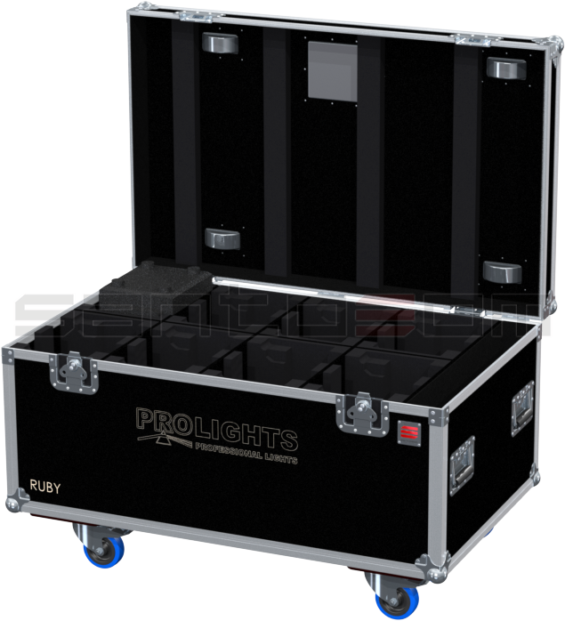 Santosom Moving Head Flight case STD, 8x ProLights Ruby