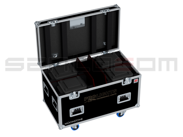 Santosom Moving Head Flight case PRO, 4x Prolights Moonstone + Access.