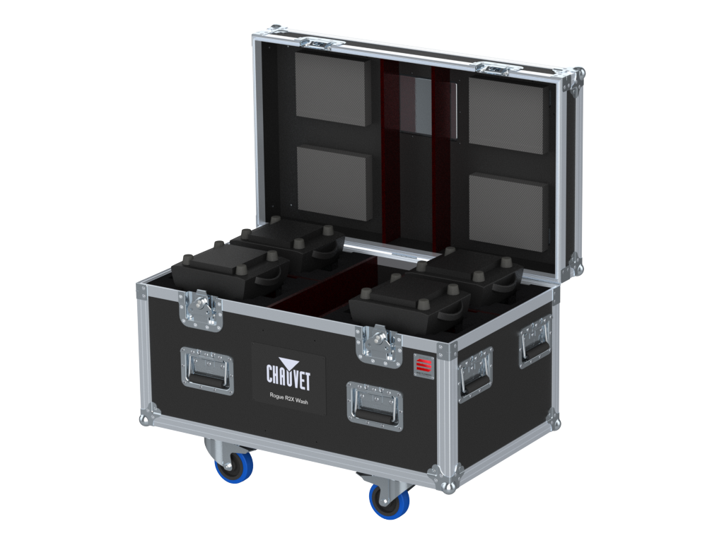 Santosom Moving Head Flight Case PRO, 4x Chauvet Rogue R2X Wash