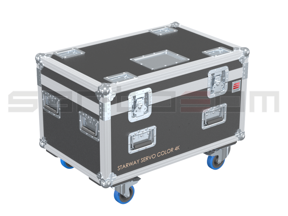 Santosom Moving Head Flight case, 4x Starway Servo Color 4K