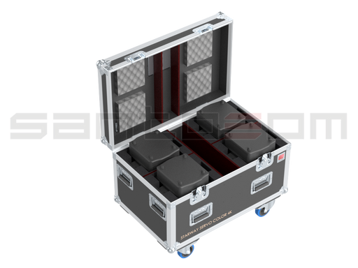 Santosom Moving Head Flight case, 4x Starway Servo Color 4K
