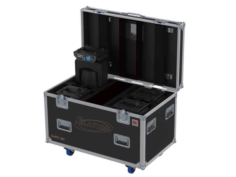 Santosom Moving Head Flight Case PRO, 4x Elation Dartz 360 + Access.