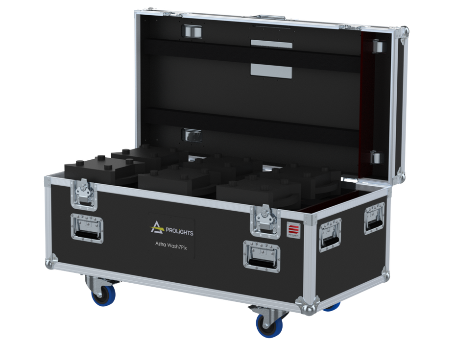 SANTOSOM Moving Head Flight case PRO, 6x Prolights Astra Wash7Pix