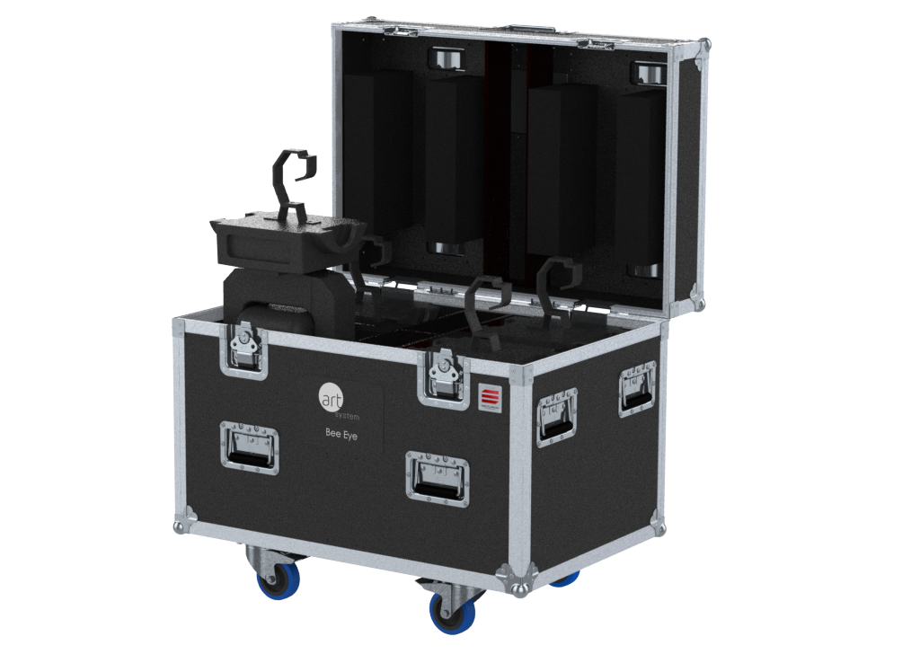 Santosom Moving Head Flight case PRO, 4x Art System Bee Eye