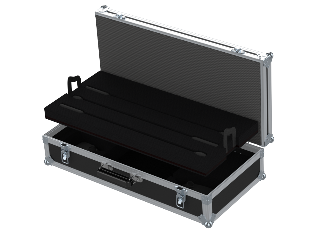 Santosom MICROPHONE Flight case, 3x Shure MX418 + A412B (unmounted parts)