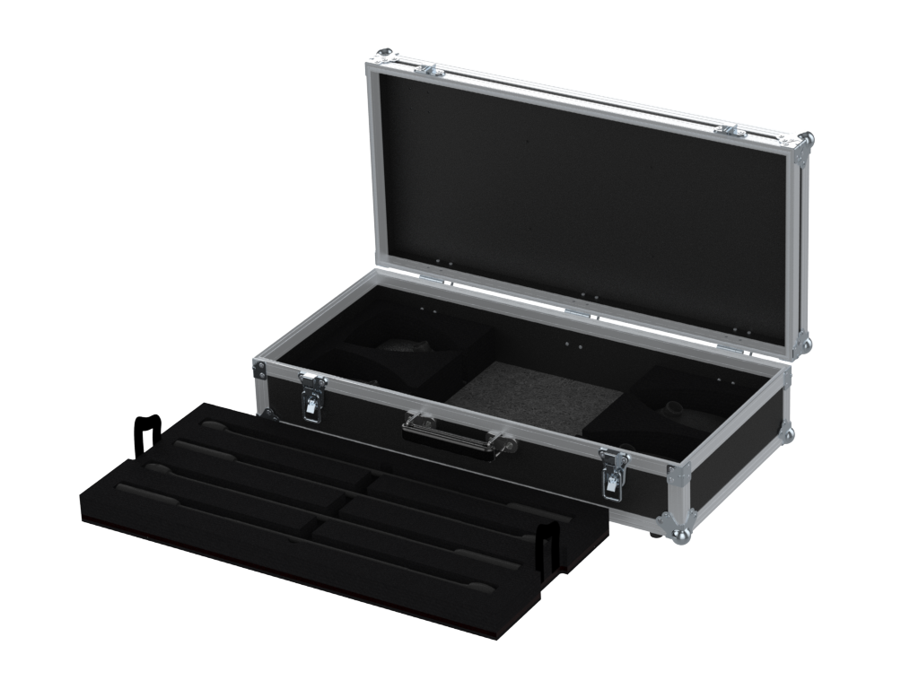 Santosom MICROPHONE Flight case, 4x Shure MX418 + A412B (unmounted parts)