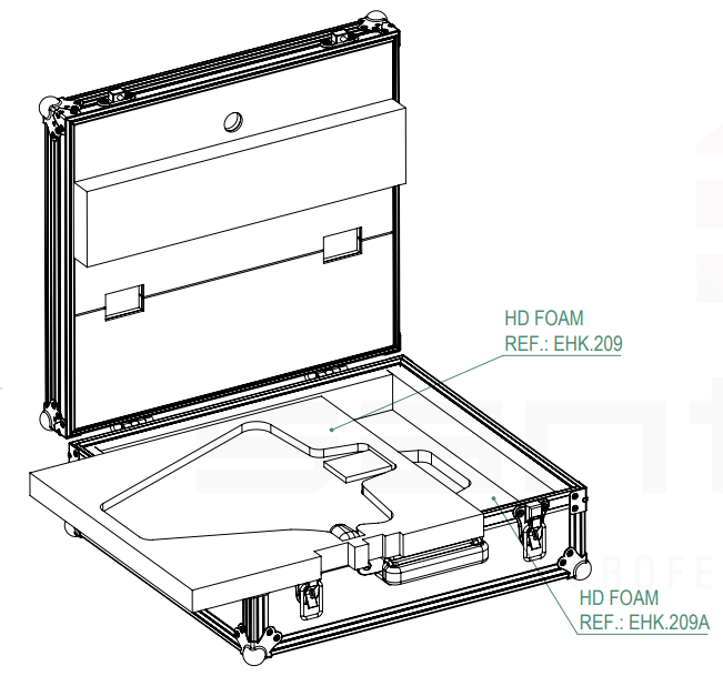 Santosom Microphone Flight case, 2x Shure UA870