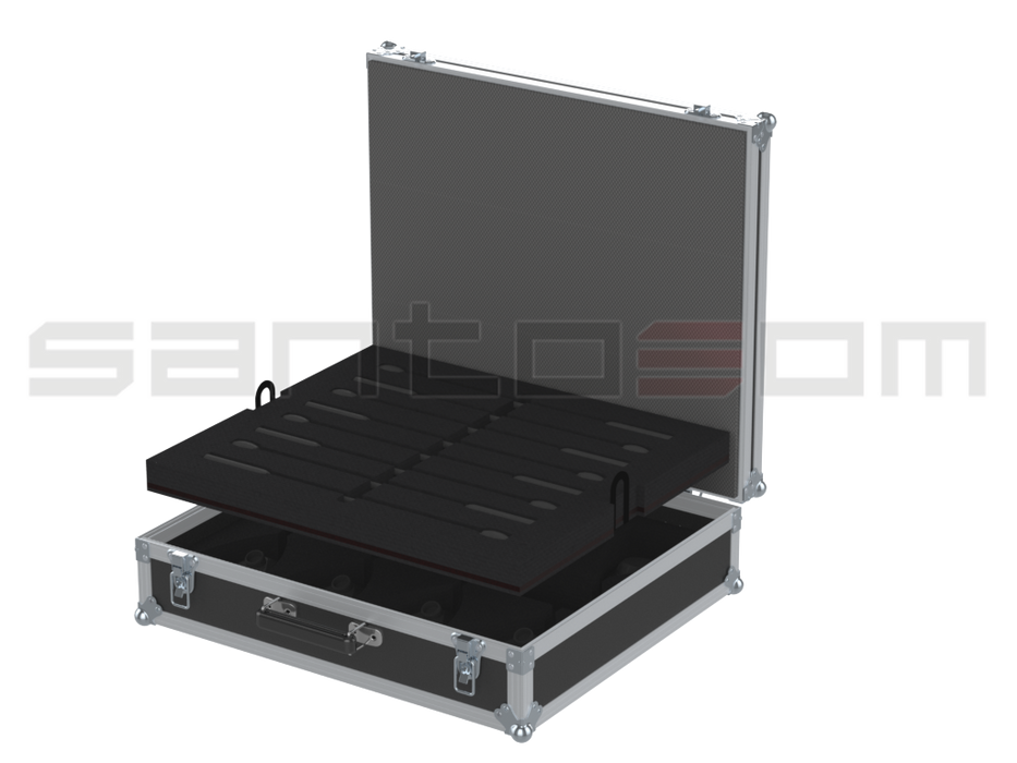 Santosom MICROPHONE Flight case, 8x Shure MX418 + A412B (unmounted parts)