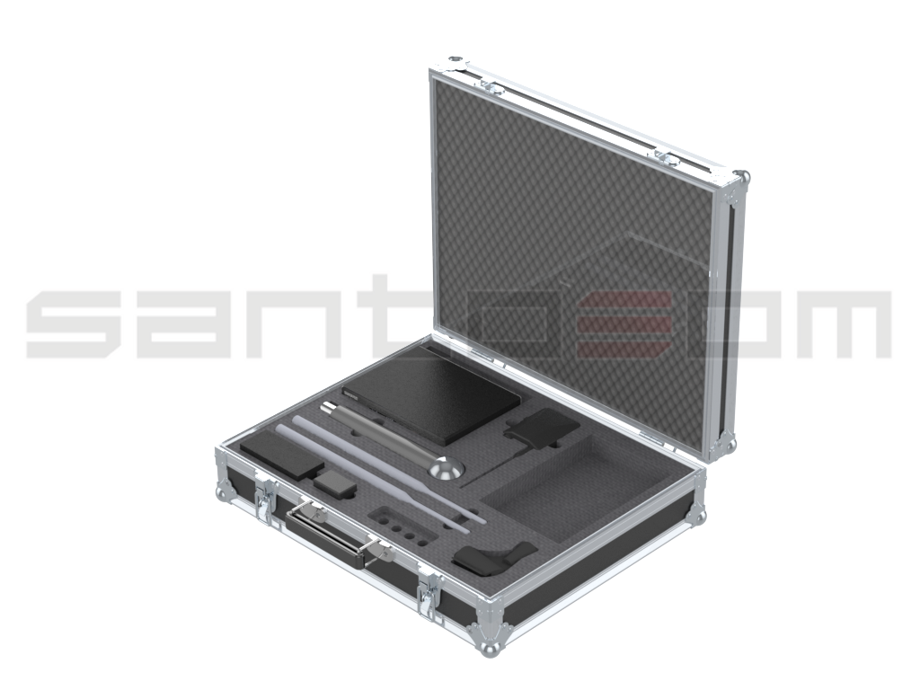 Santosom Microphone Flight case, Shure QLXD4